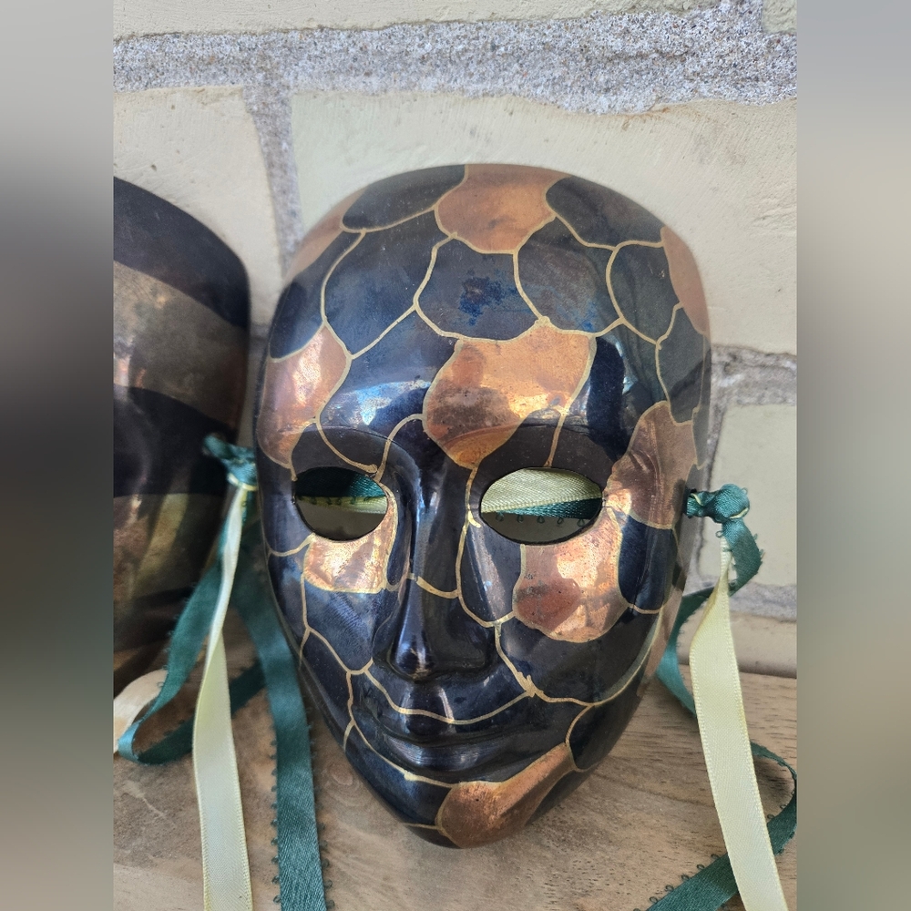 Vintage Brass Masks - Picture 3 of 8